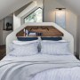 Sea front family home  | Bespoke bed and headboard - master suite | Interior Designers